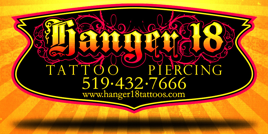 Hanger 18 logo - bright badge version